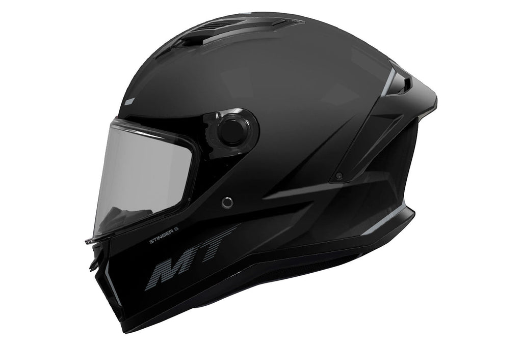 MT HELMETS STINGER 2 SOLID A11 MATT BLACK FULL FACE HELMET