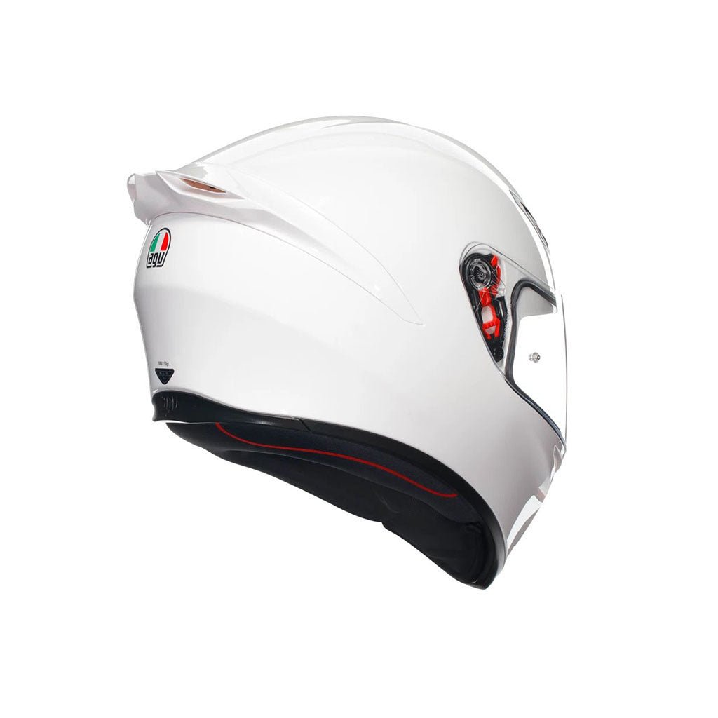 AGV من أي جي في K1 S WHITE - FULL FACE HELMET E2206 خوذة كي 1 اس أبيض لامع - BOOST BOX PERFORMANCE AGV2118394001028004