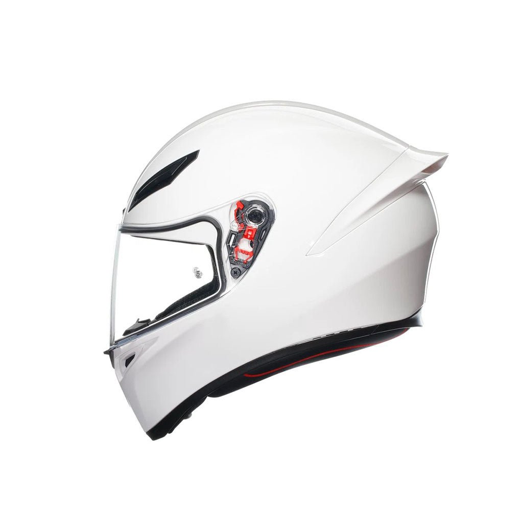 AGV من أي جي في K1 S WHITE - FULL FACE HELMET E2206 خوذة كي 1 اس أبيض لامع - BOOST BOX PERFORMANCE AGV2118394001028004