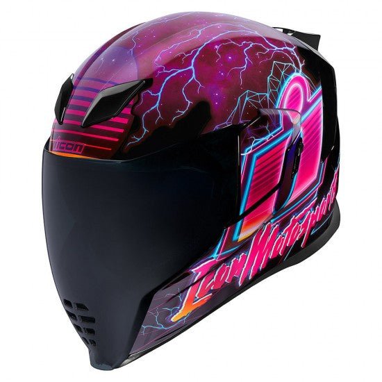 icon AIRFLITE HELMET SYNTHWAVE 美品 Icon Airflite SYNTHWAVE - PURPLE Helmet – BOOST BOX PERFORMANCE