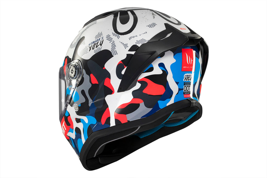 MT HELMETS STINGER 2 YOZU A7 GLOSS FULL FACE HELMET