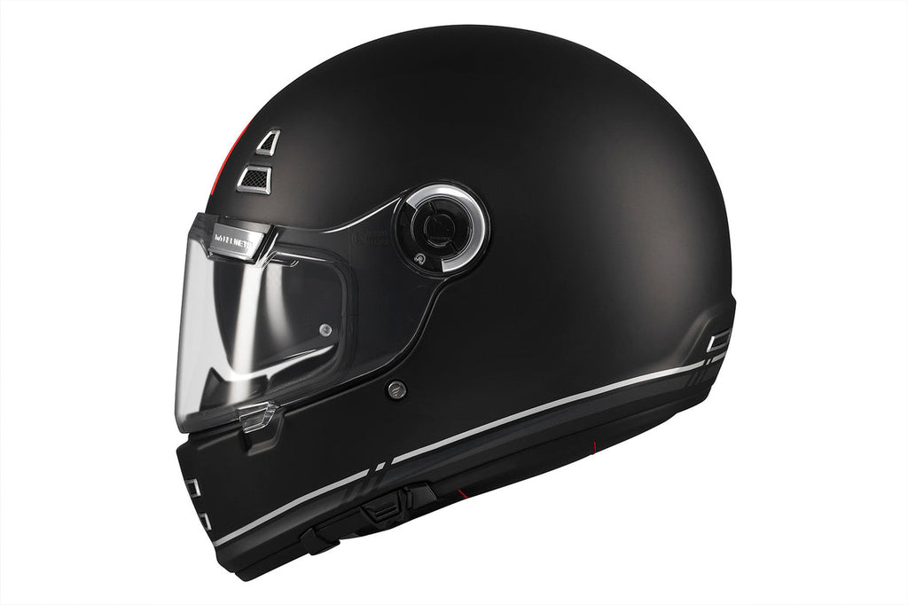 MT Jarama SV Solid B2 Matt Black Helmet – Classic Style with Modern Safety Features