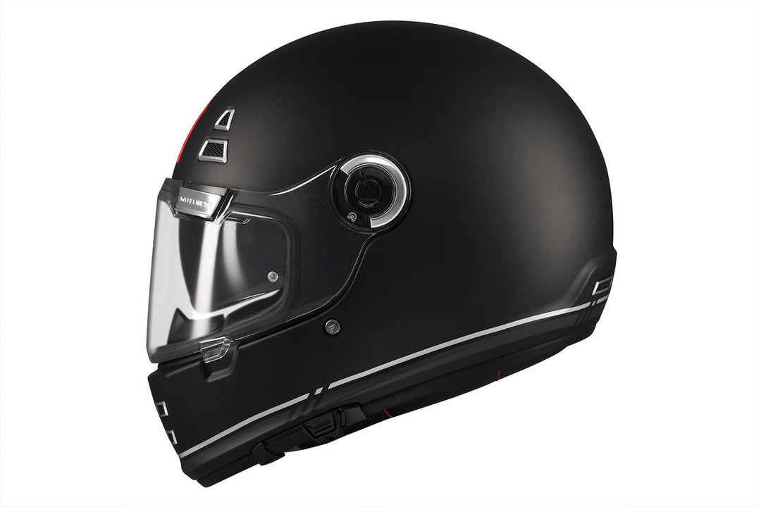 MT Jarama SV Solid B2 Matt Black Helmet – Classic Style with Modern Safety Features