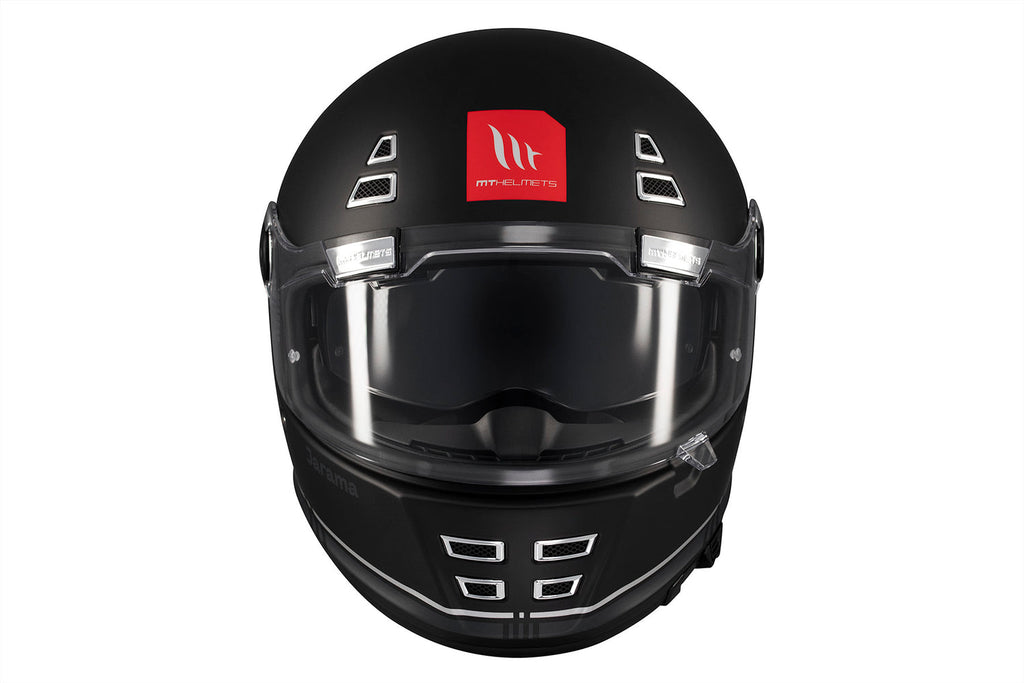 MT Jarama SV Solid B2 Matt Black Helmet – Classic Style with Modern Safety Features