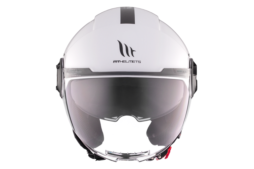 MT HELMETS من أم تي VIALE SV S SOLID A0 GLOSS WHITE خوذة مفتوحة الوجه