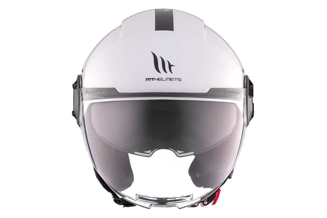 MT HELMETS من أم تي VIALE SV S SOLID A0 GLOSS WHITE خوذة مفتوحة الوجه