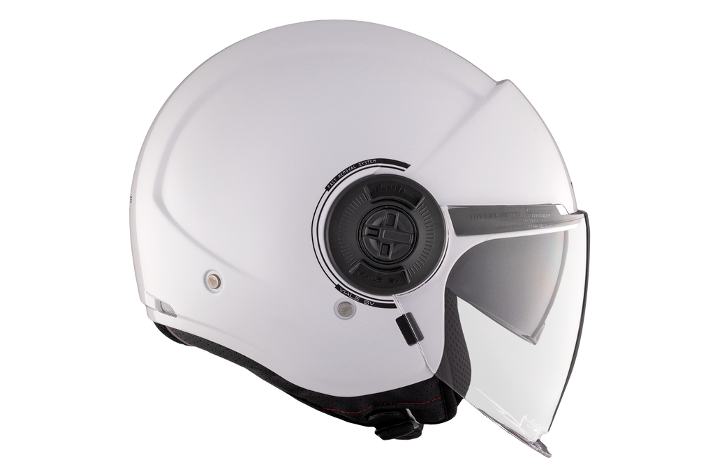 MT HELMETS من أم تي VIALE SV S SOLID A0 GLOSS WHITE خوذة مفتوحة الوجه