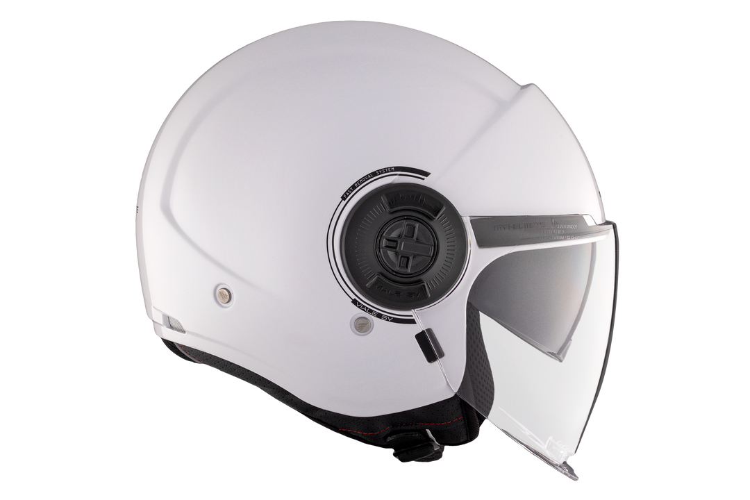 MT HELMETS من أم تي VIALE SV S SOLID A0 GLOSS WHITE خوذة مفتوحة الوجه