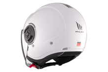 تحميل الصورة في عارض المعرض ، MT Viale SV S Gloss White Jet Helmet – Lightweight Urban Motorcycle Helmet with Sun Visor