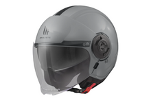 تحميل الصورة في عارض المعرض ، MT Viale SV S Jet Helmet Gloss Grey – Lightweight Urban Open-Face Motorcycle Helmet