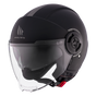 MT HELMETS VIALE SV S SOLID A1 GLOSS BLACK OPEN FACE HELMET