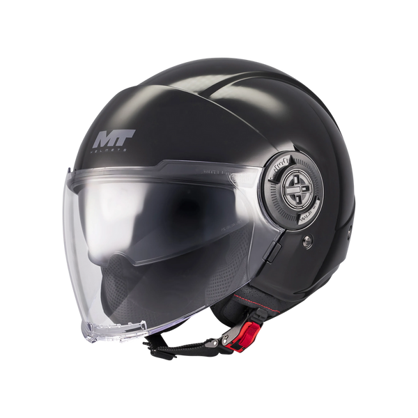 MT HELMETS VIALE SV S PURE A1 GLOSS OPEN FACE HELMET