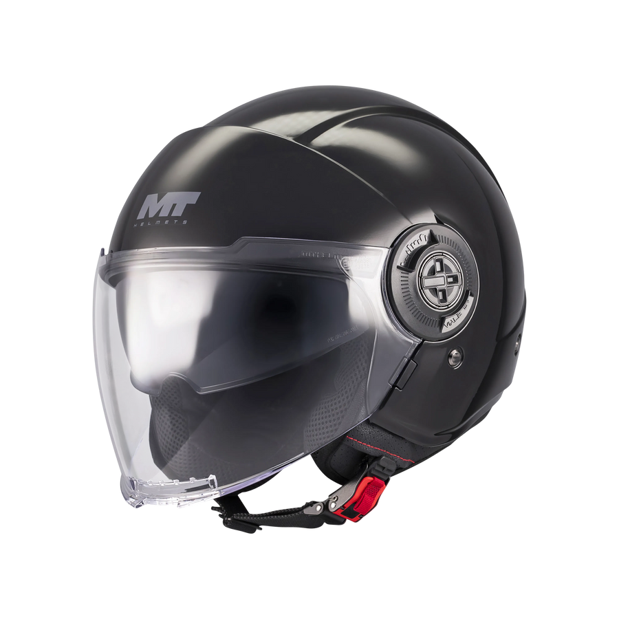 MT HELMETS VIALE SV S PURE A1 GLOSS OPEN FACE HELMET