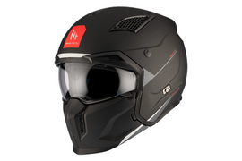 MT Streetfighter SV S Helmet in Gloss Black – 4-in-1 Modular Street Style Design