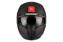 تحميل الصورة في عارض المعرض ، MT HELMETS من أم تي STREETFIGHTER SV S A1 MATT BLACK خوذة متعددة الأنماط 1/4