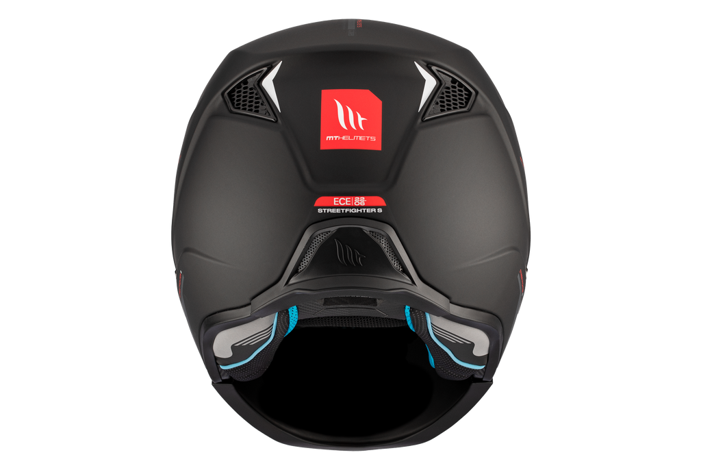 MT HELMETS من أم تي STREETFIGHTER SV S A1 MATT BLACK خوذة متعددة الأنماط 1/4