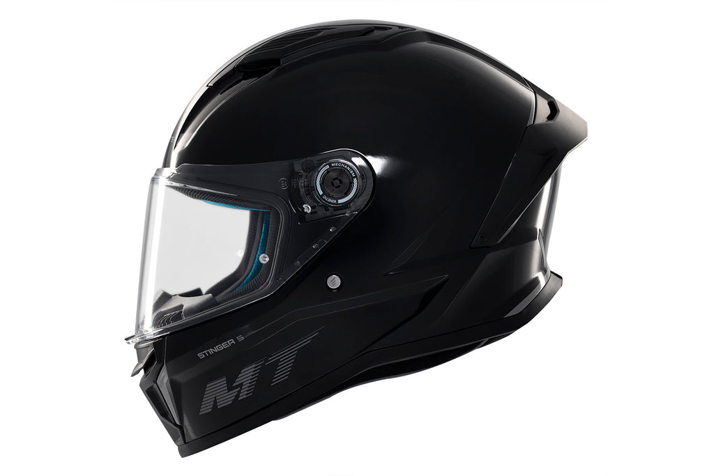 MT HELMETS من أم تي STINGER 2 A11 GLOSS BLACK خوذة فول فيس