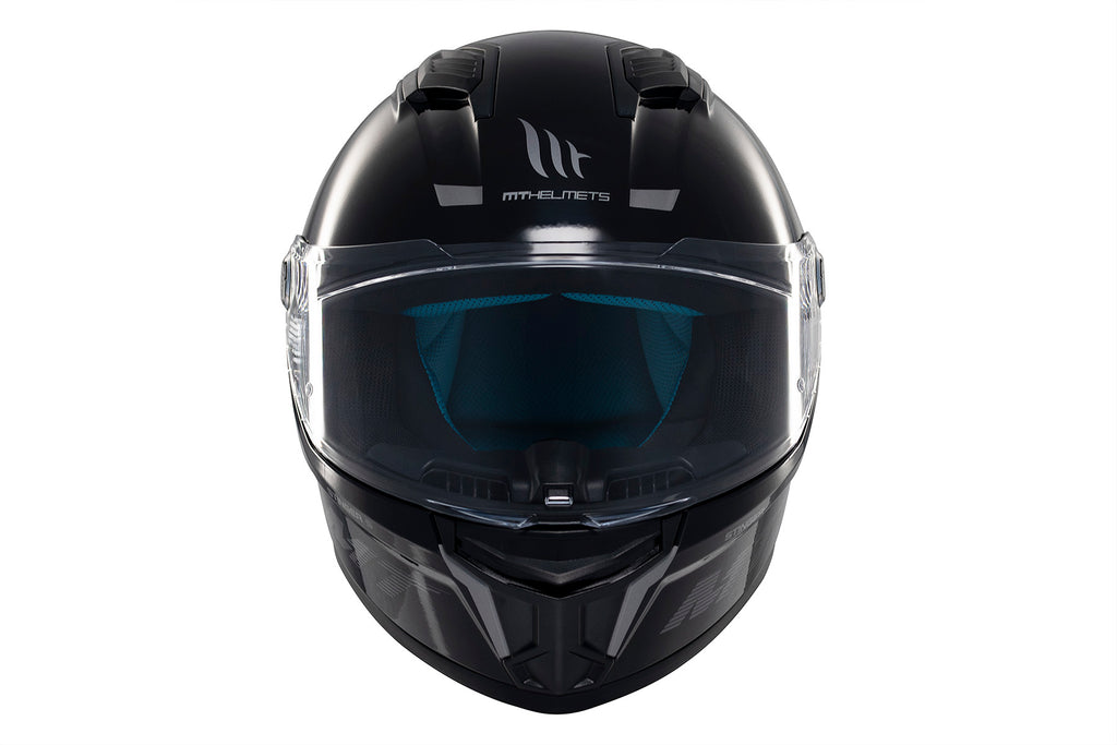 MT HELMETS من أم تي STINGER 2 A11 GLOSS BLACK خوذة فول فيس