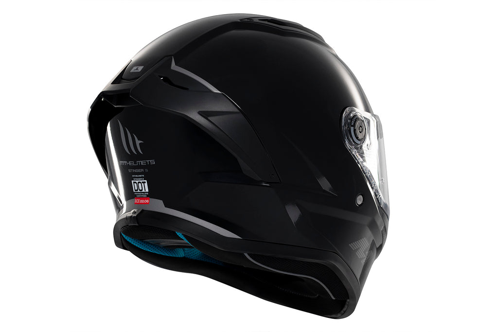 MT HELMETS من أم تي STINGER 2 A11 GLOSS BLACK خوذة فول فيس