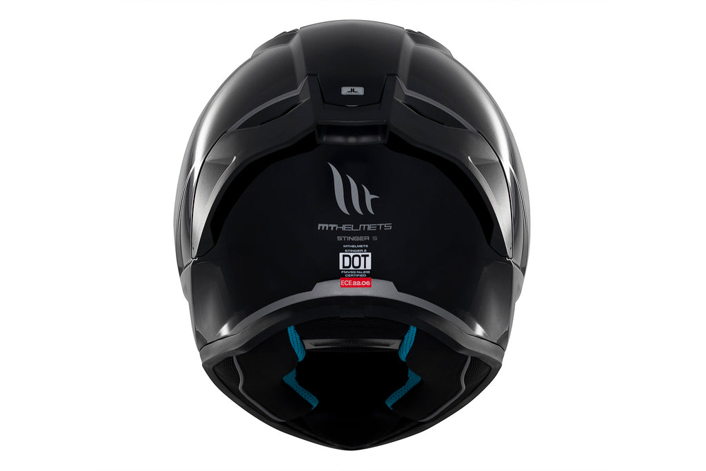 MT HELMETS من أم تي STINGER 2 A11 GLOSS BLACK خوذة فول فيس