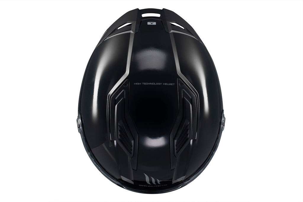 MT HELMETS من أم تي STINGER 2 A11 GLOSS BLACK خوذة فول فيس