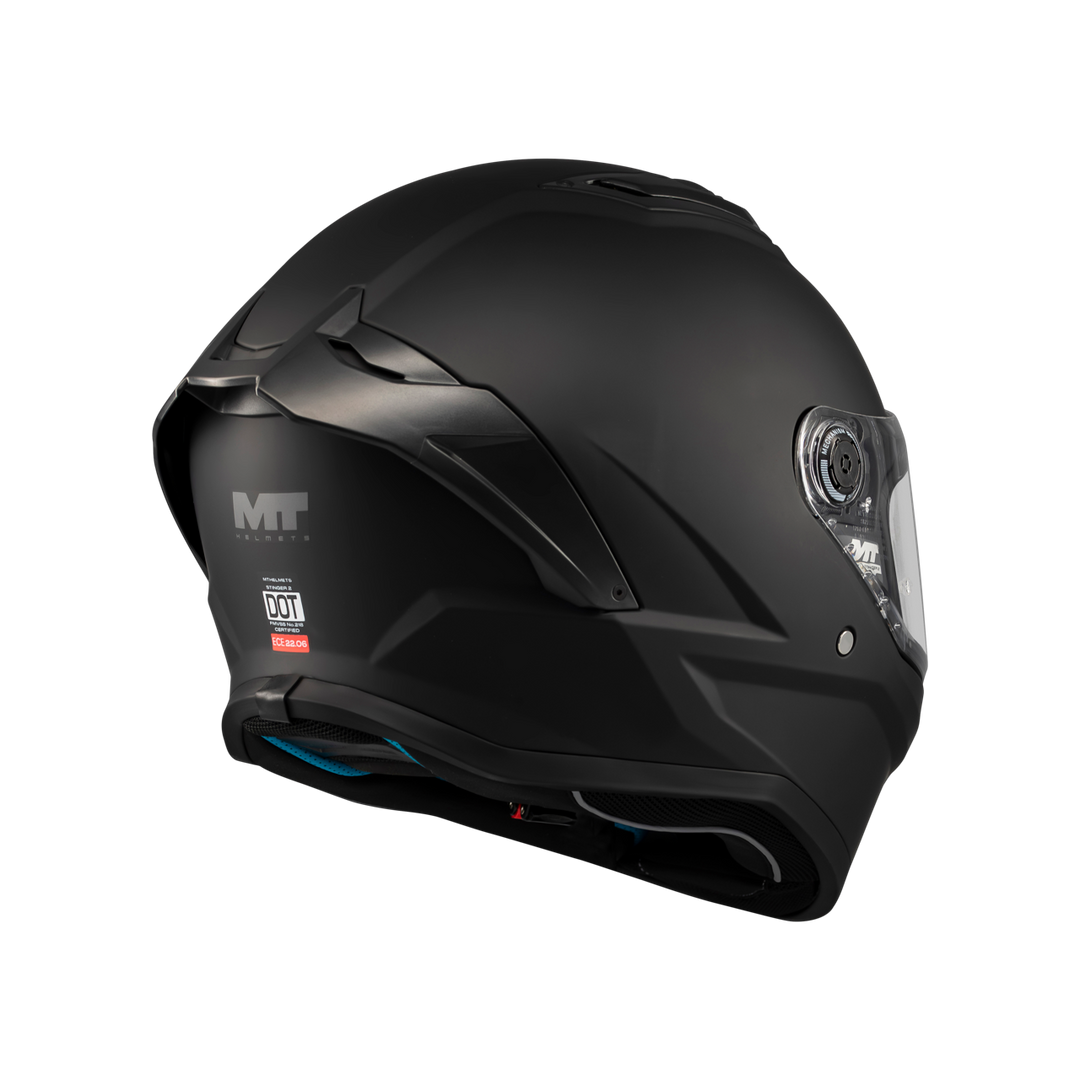 MT HELMETS STINGER 2 PURE A1 MATT BLACK FULL FACE HELMET