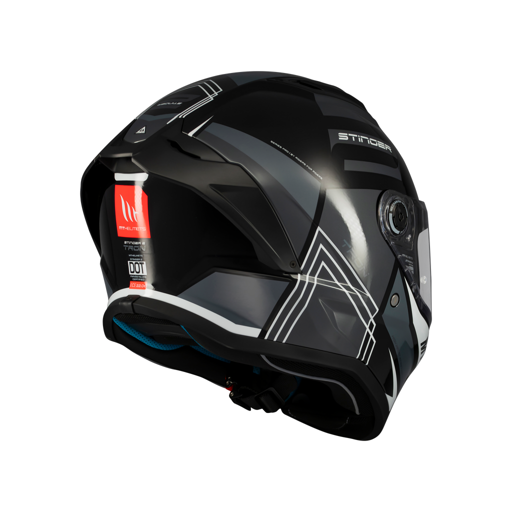 MT HELMETS من أم تي STINGER 2 TRON B12 GLOSS خوذة فول فيس