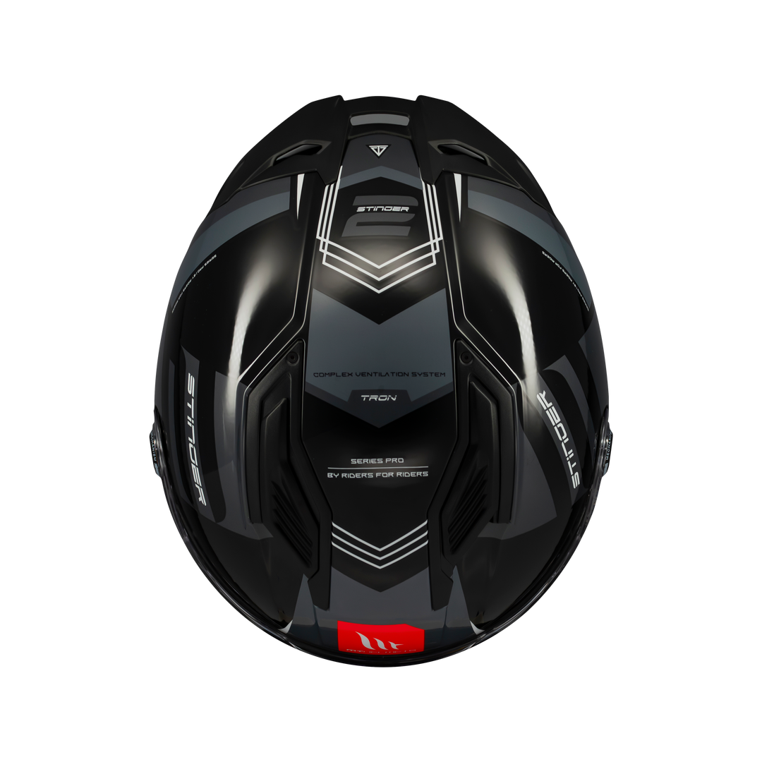MT HELMETS من أم تي STINGER 2 TRON B12 GLOSS خوذة فول فيس