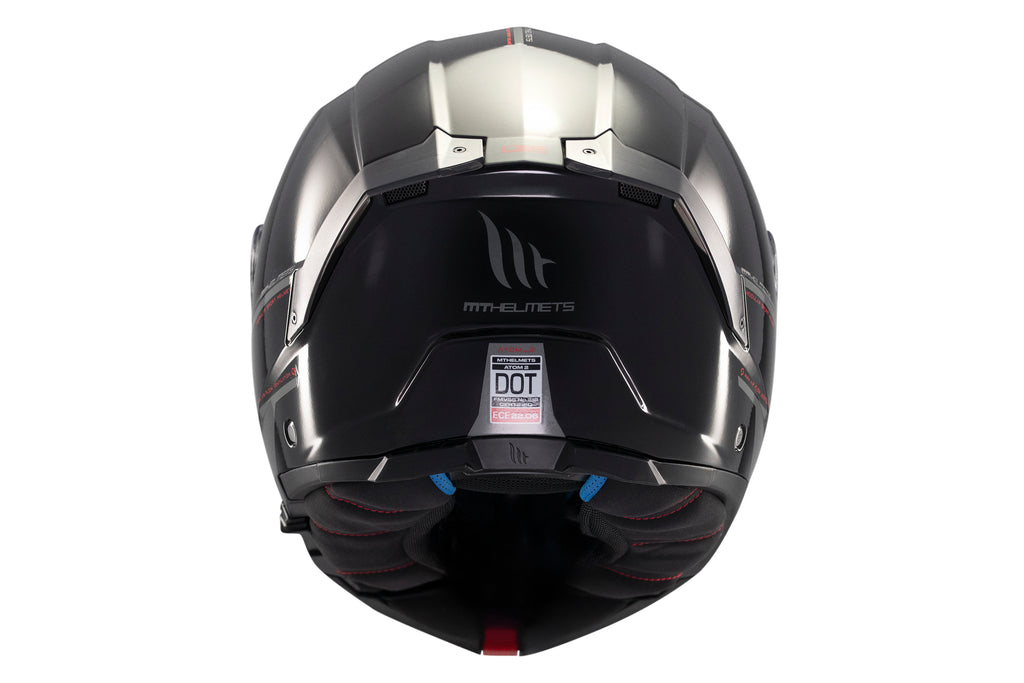 MT Atom 2 SV Modular Helmet in Gloss Black – Flip-Up Design with Sun Visor and ECE 22.06 Safety