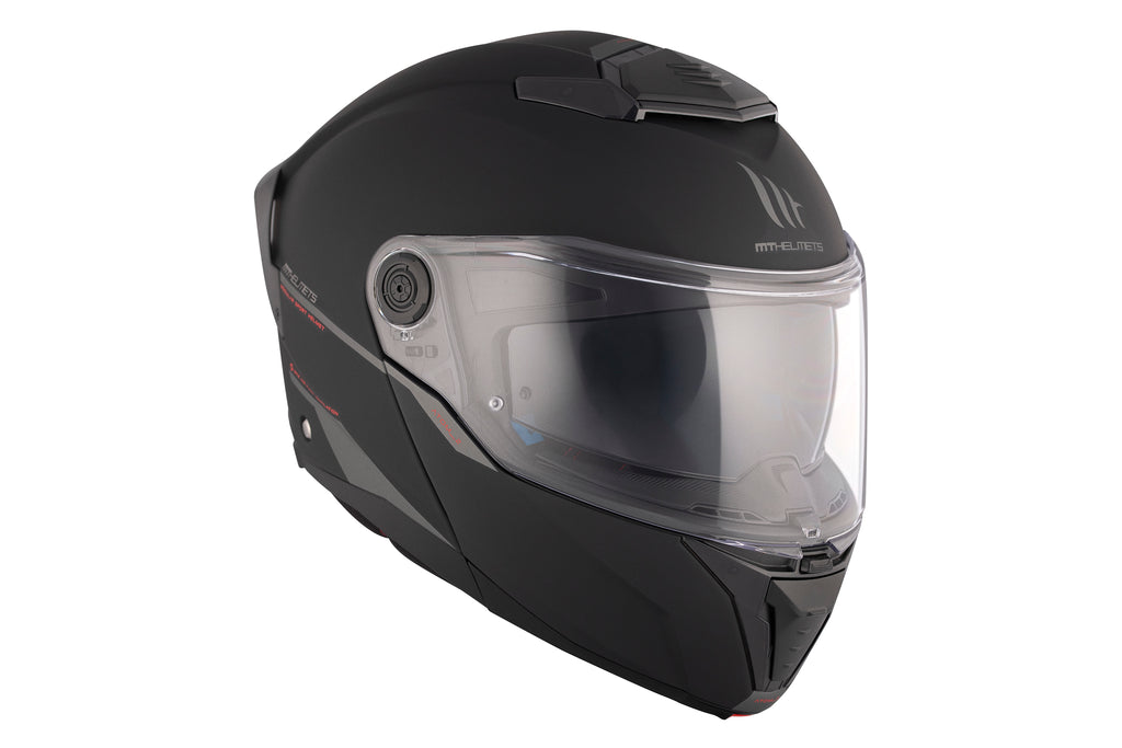 MT Atom 2 SV Modular Helmet – Solid A1 Matt Black, ECE 22.06 Certified Flip-Up Design