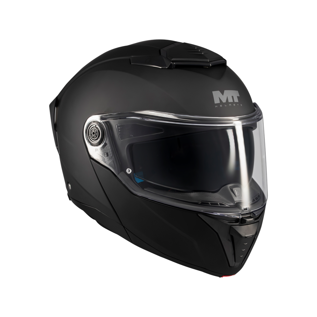 MT HELMETS ATOM 2 SV PURE A1 MATT BLACK MODULAR HELMET 