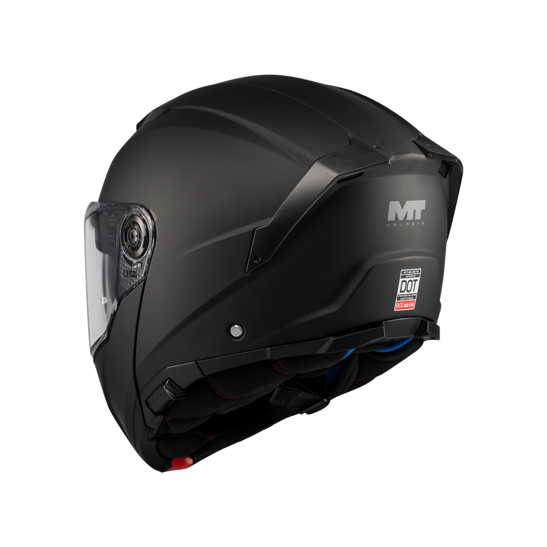 MT HELMETS ATOM 2 SV PURE A1 MATT BLACK MODULAR HELMET 