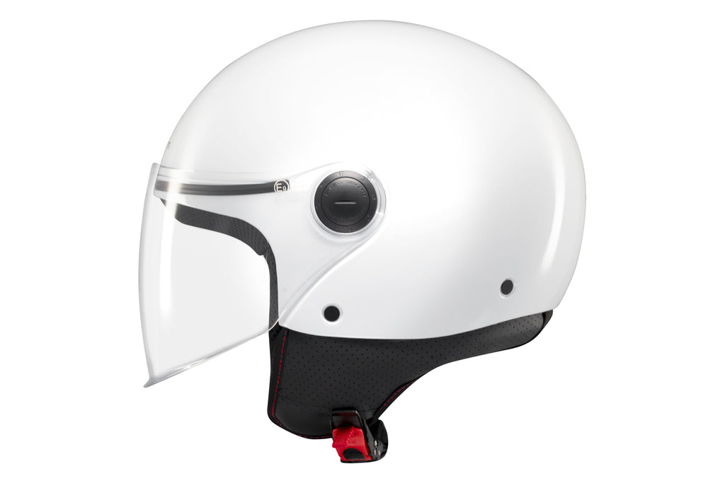 MT Street S Gloss White – Lightweight Urban Motorcycle Helmet with Long Visor and ECE 22.06 Approval