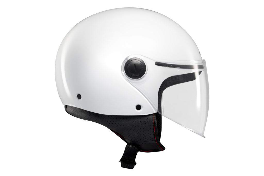 MT HELMETS من أم تي STREET S SOLID A0 GLOSS WHITE خوذة مفتوحة الوجه