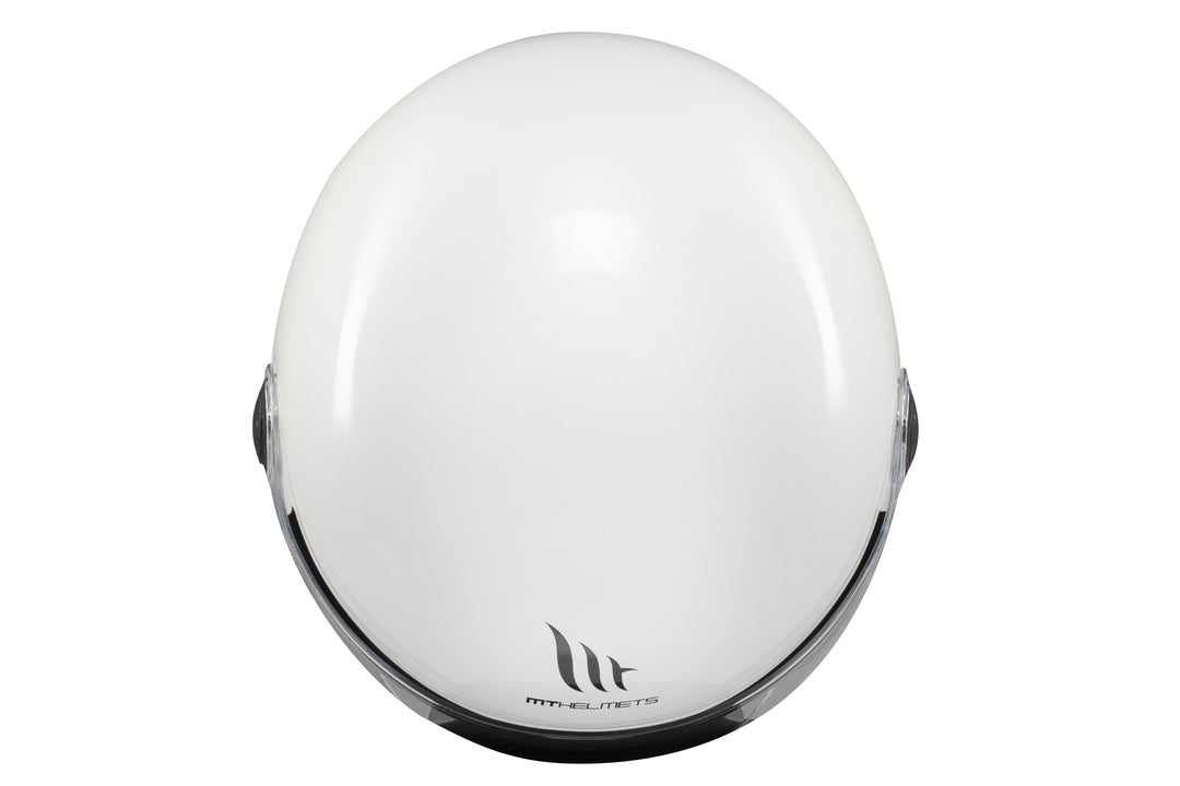 MT HELMETS من أم تي STREET S SOLID A0 GLOSS WHITE خوذة مفتوحة الوجه