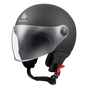 MT HELMETS STREET S SOLID A1 MATT BLACK OPEN FACE HELMET