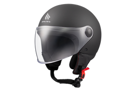 MT HELMETS STREET S SOLID A1 MATT BLACK OPEN FACE HELMET