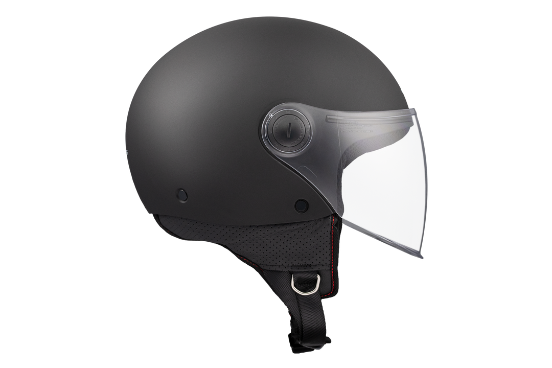 MT HELMETS STREET S SOLID A1 MATT BLACK OPEN FACE HELMET