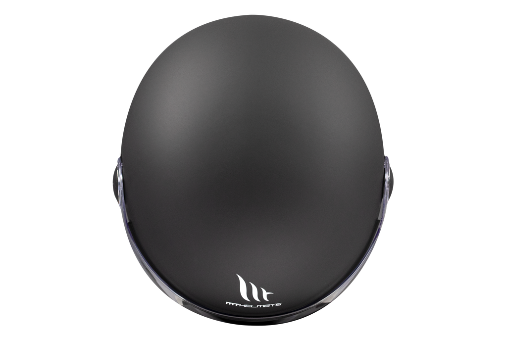 MT HELMETS من أم تي STREET S SOLID A1 MATT BLACK خوذة مفتوحة الوجه