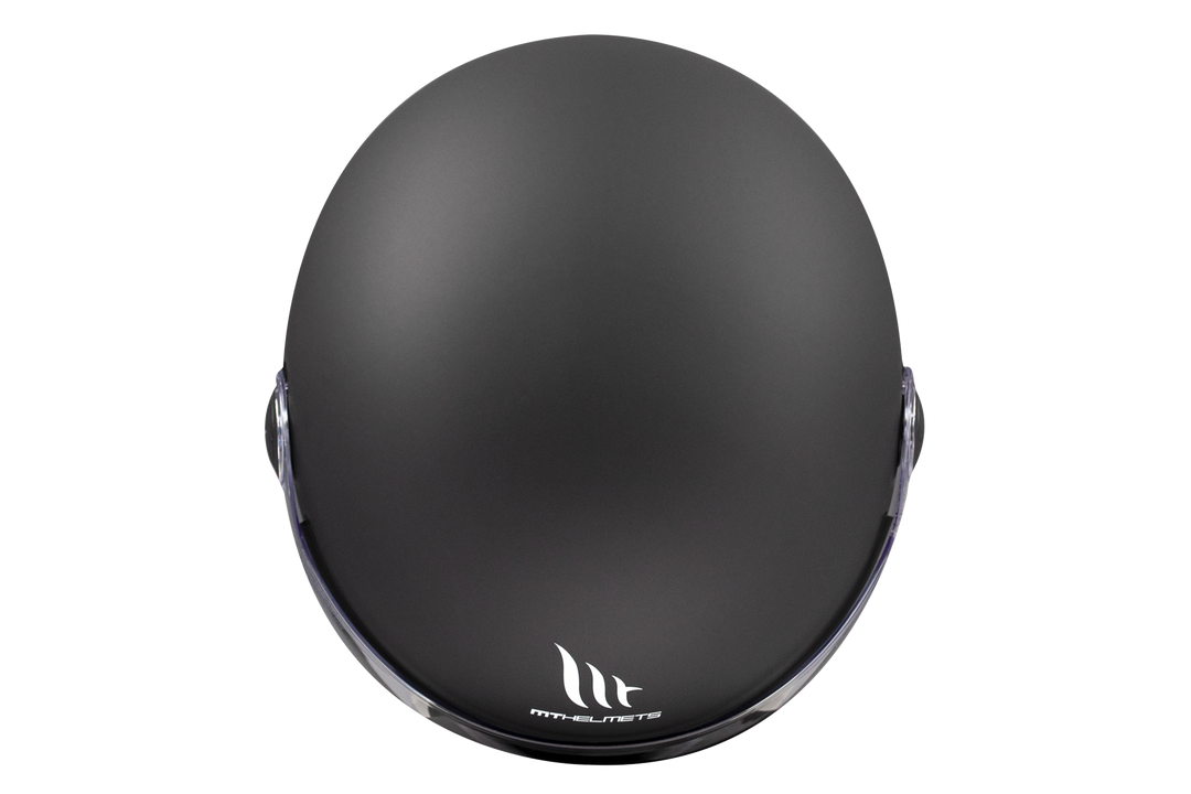 MT HELMETS STREET S SOLID A1 MATT BLACK OPEN FACE HELMET