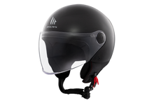 تحميل الصورة في عارض المعرض ، MT HELMETS من أم تي STREET S SOLID A1 GLOSS BLACK خوذة مفتوحة الوجه