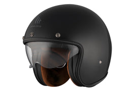 MT Le Mans 2 SV S Retro Open Face Helmet in Gloss Black – ECE 22.06 Certified