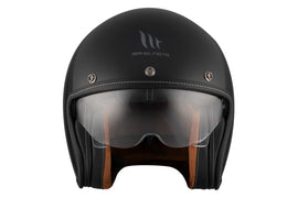 MT Le Mans 2 SV S Retro Open Face Helmet in Gloss Black – ECE 22.06 Certified