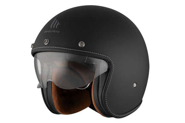 MT HELMETS من أم تي LE MANS 2 SV S SOLID A1 MATT BLACK خوذة مفتوحة الوجه