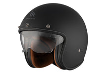 Load image into Gallery viewer, MT HELMETS LE MANS 2 SV S SOLID A1 MATT BLACK OPEN FACE HELMET