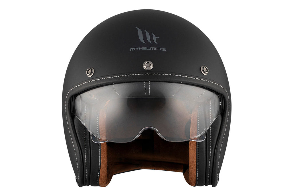 MT HELMETS LE MANS 2 SV S SOLID A1 MATT BLACK OPEN FACE HELMET