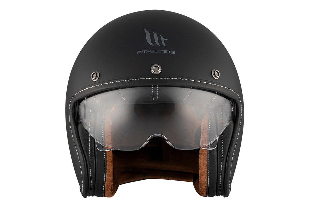 MT HELMETS LE MANS 2 SV S SOLID A1 MATT BLACK OPEN FACE HELMET