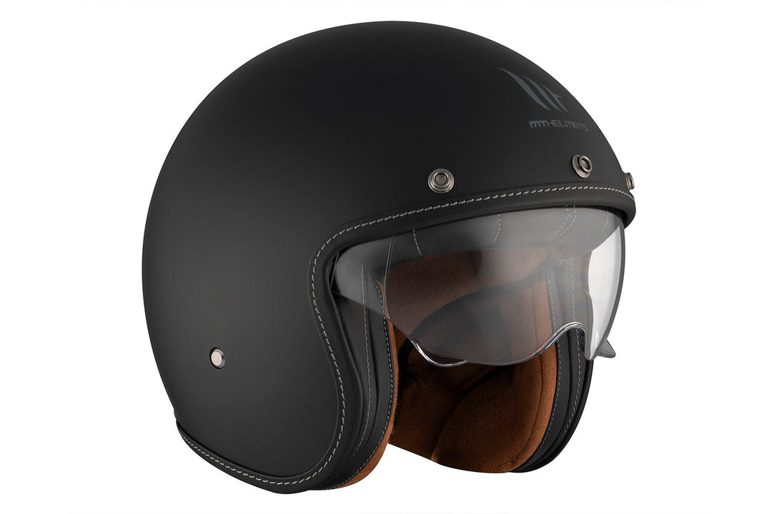 MT HELMETS LE MANS 2 SV S SOLID A1 MATT BLACK OPEN FACE HELMET