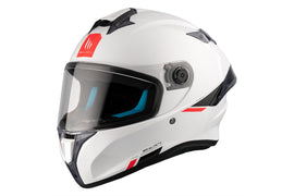 MT HELMETS TARGO S SOLID A0 GLOSS PEARL WHITE FULL FACE HELMET