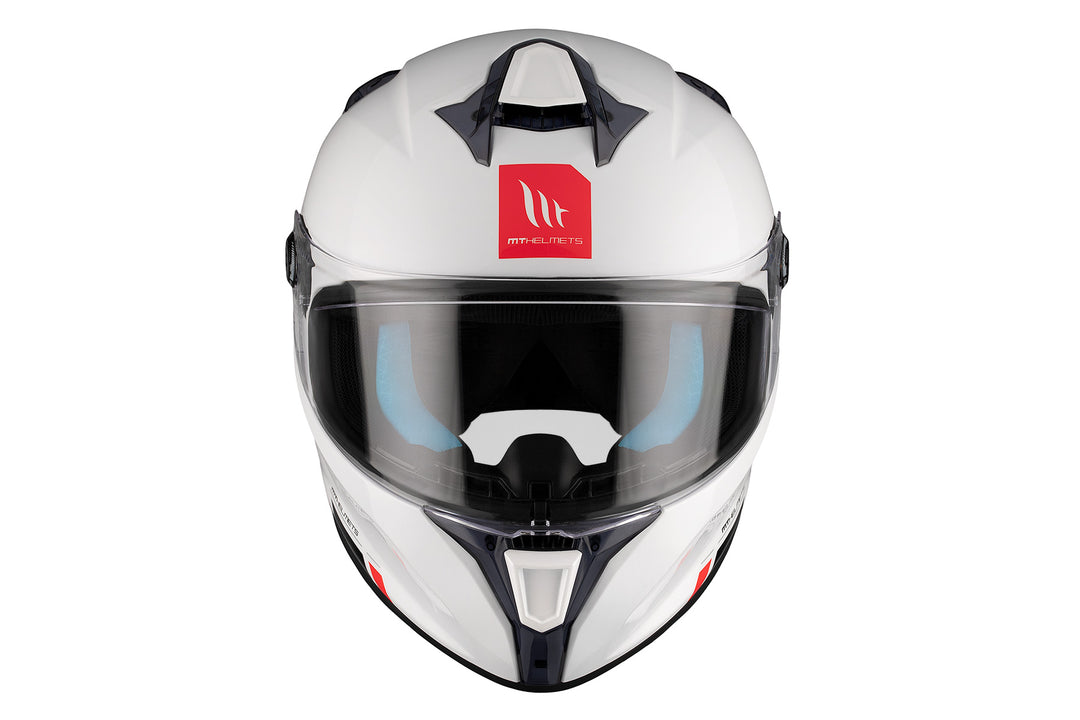 MT HELMETS TARGO S SOLID A0 GLOSS PEARL WHITE FULL FACE HELMET